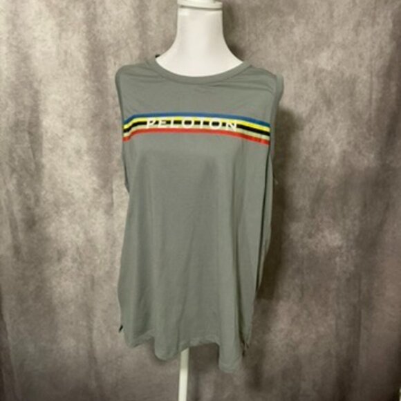 Peloton Tops - Peloton Shirt Womens XL Tank Top Sports Athletic Running Striped Gray Pride